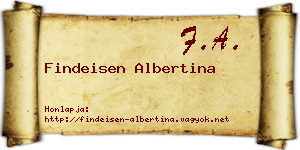 Findeisen Albertina névjegykártya